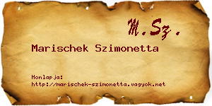 Marischek Szimonetta névjegykártya